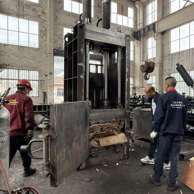 Heavy-Duty Hydraulic Vertical Waste Cardboard Baler For Plastic And Recycling Materials
