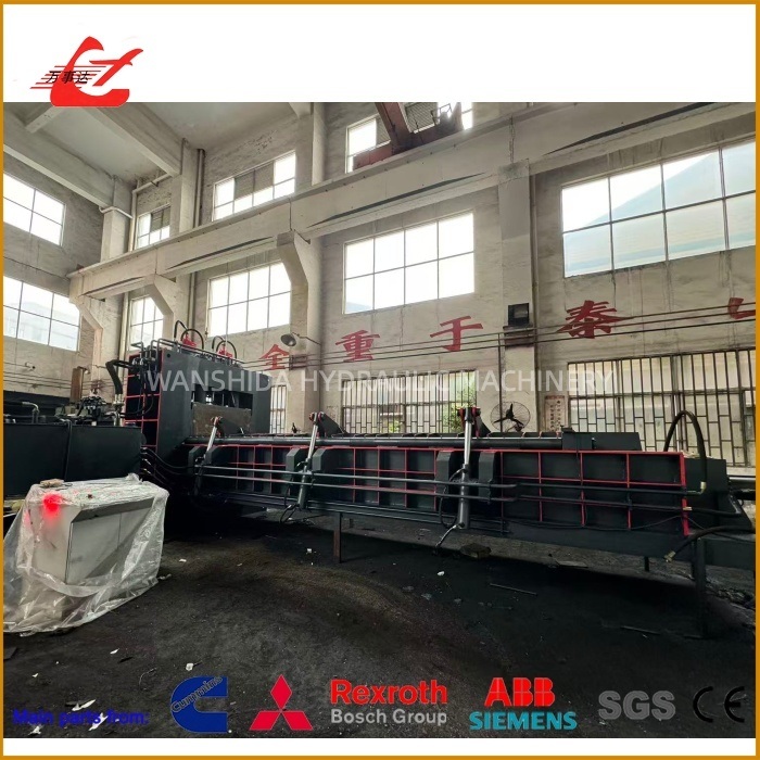 Heavy Scrap Recycling Horizontal Container Scrap Shear with 12500kN Cutting Force & PLC Control