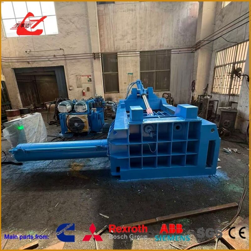 Strong Hydraulic Tire Wire Baler 60KW For Cleaner Workshop Management And Safer Tire Recycling Operations