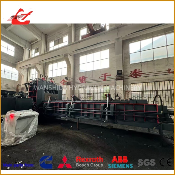 Heavy Scrap Recycling Horizontal Container Scrap Shear with 12500kN Cutting Force & PLC Control