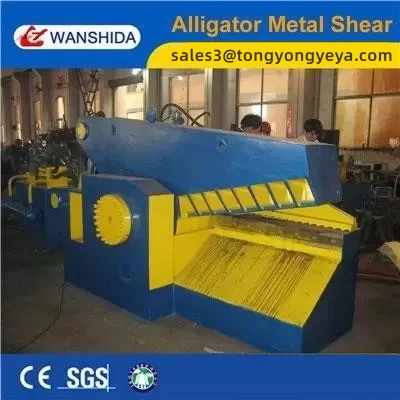 ইন্ডাস্ট্রিয়াল 4000kN অ্যালিগেটর কাঁচি 90 × 90 মিমি স্ট্র্যাপ স্টিল এবং Φ100 মিমি গোলাকার বার কাটা